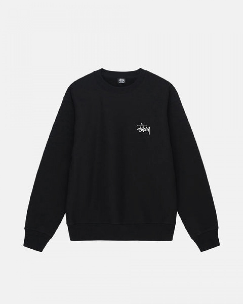 Stussy Basic Stussy Crew Ženski Puloverji Črne Slovenija | VCJ-3731