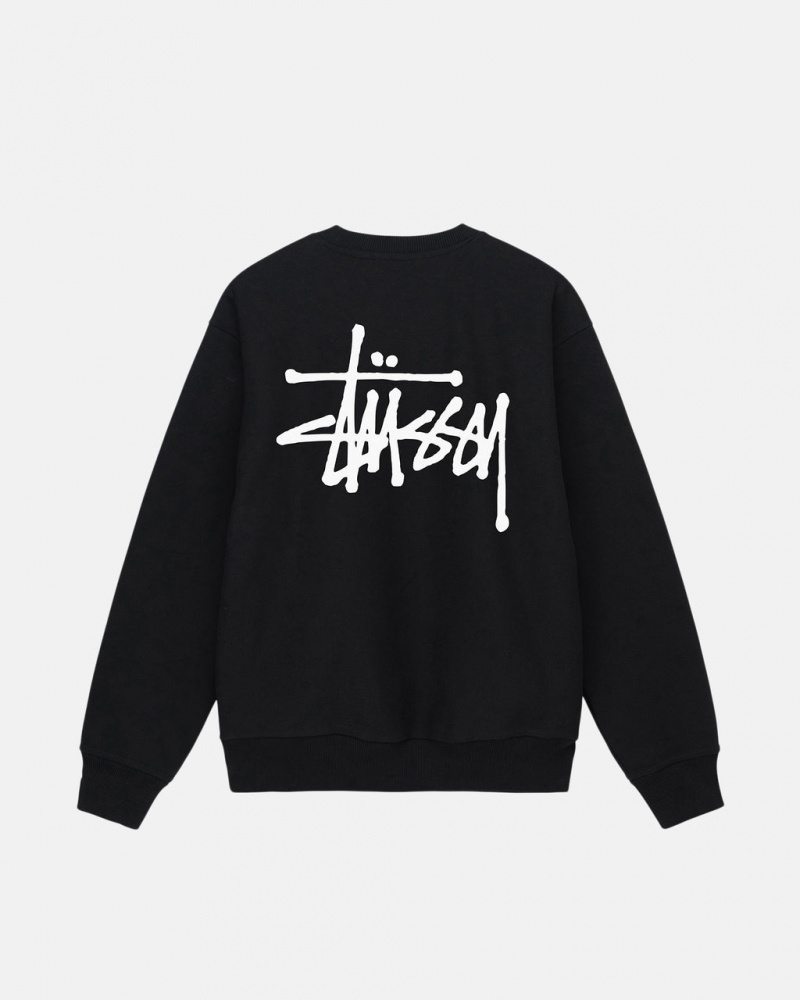 Stussy Basic Stussy Crew Ženski Puloverji Črne Slovenija | VCJ-3731