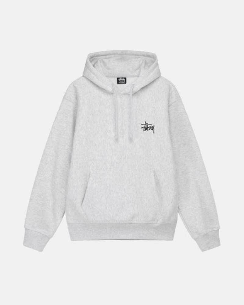 Stussy Basic Stussy Hoodie Moški Pulover s Kapuco Sive Slovenija | GWH-7416