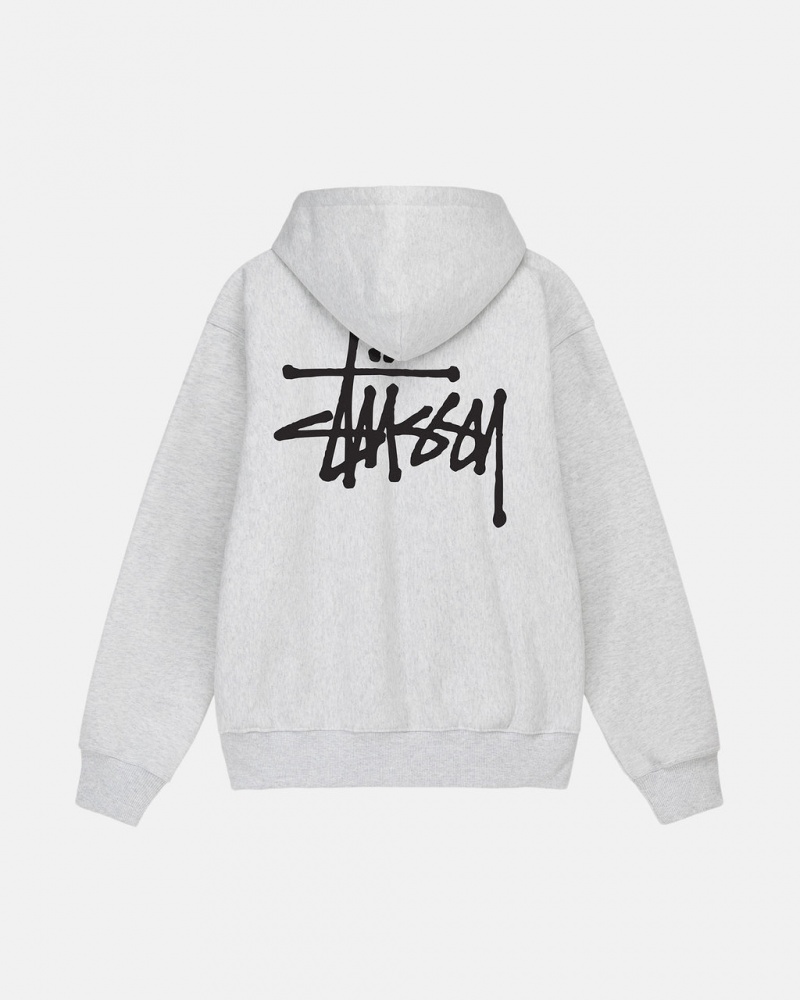 Stussy Basic Stussy Hoodie Moški Pulover s Kapuco Sive Slovenija | GWH-7416