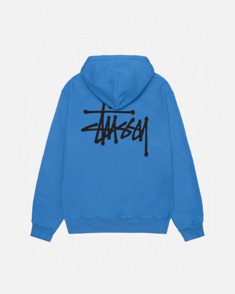 Stussy Basic Stussy Hoodie Pigment Dyed Ženski Pulover s Kapuco Modre Slovenija | FAY-7404