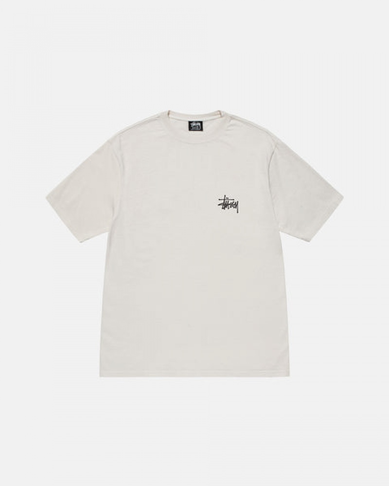 Stussy Basic Stussy Tee Moški T Shirt Bež Slovenija | SKR-3396