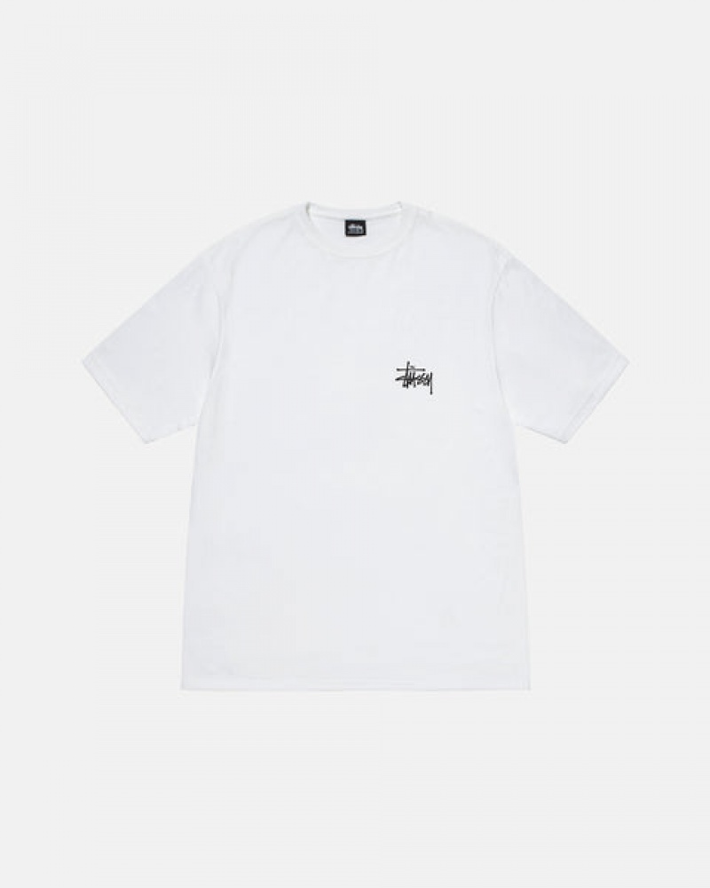 Stussy Basic Stussy Tee Moški T Shirt Bele Slovenija | UYV-1508