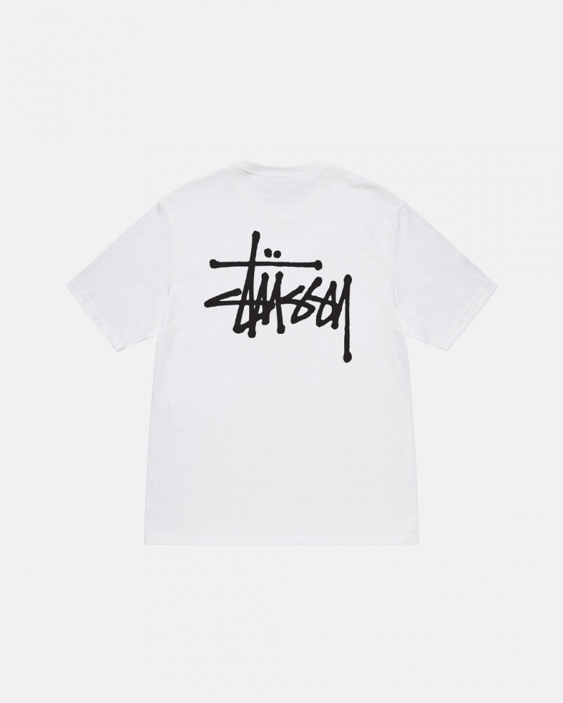 Stussy Basic Stussy Tee Moški T Shirt Bele Slovenija | UYV-1508