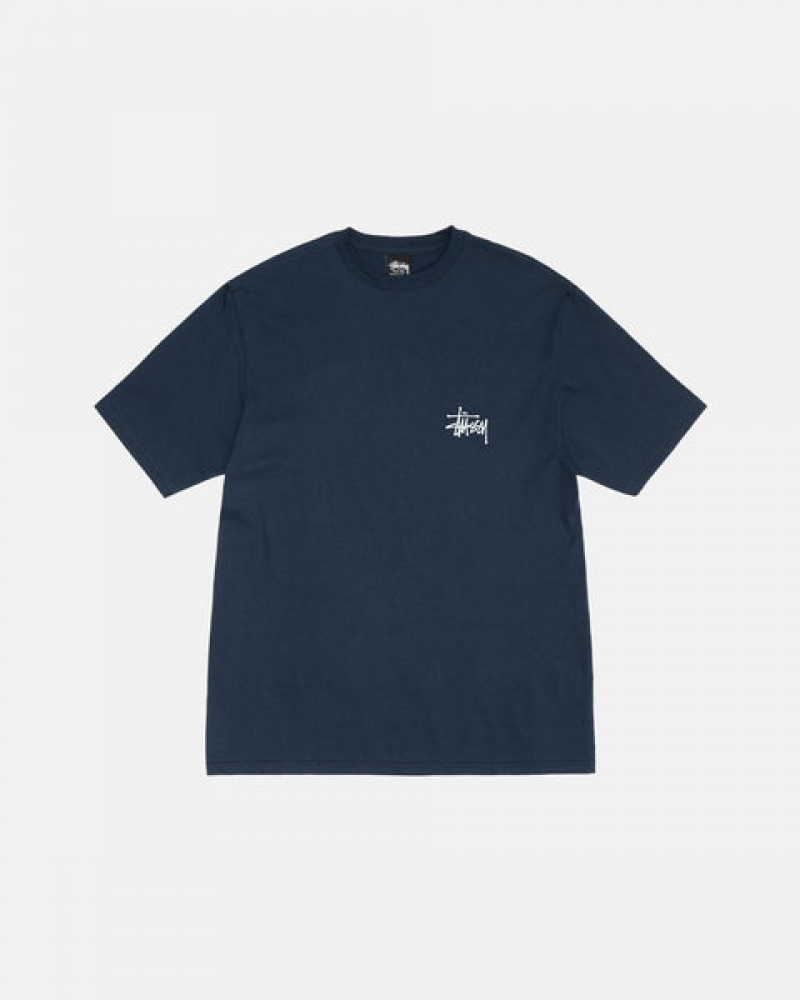 Stussy Basic Stussy Tee Ženski T Shirt Temno Modre Slovenija | IPQ-0980