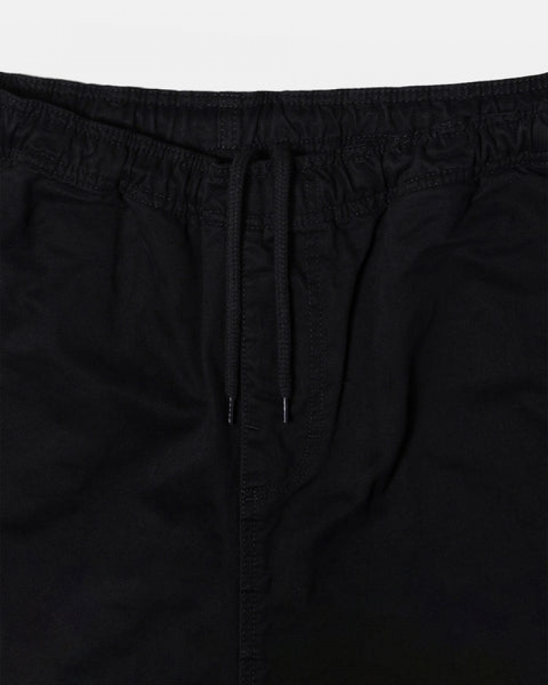 Stussy Beach Pant Brushed Cotton Moški Hlače Črne Slovenija | TWM-0478