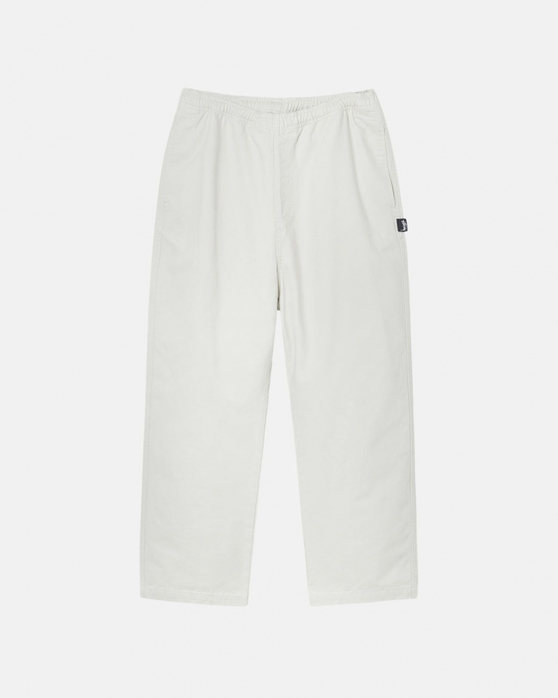 Stussy Beach Pant Brushed Cotton Ženski Hlače Bež Slovenija | XBX-0286