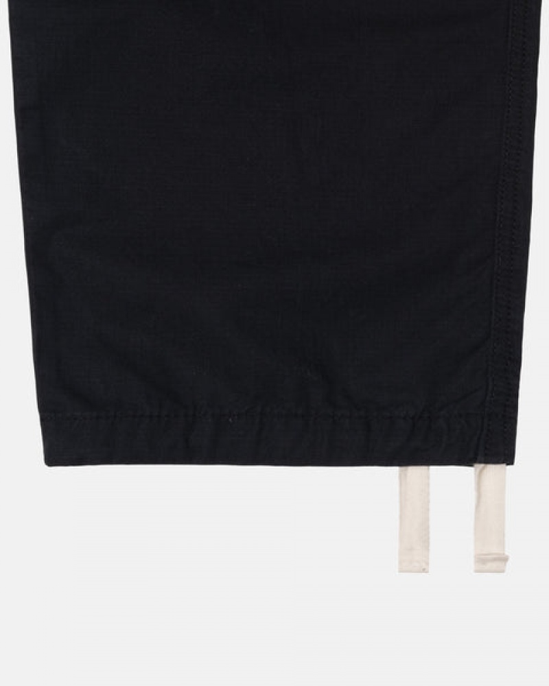 Stussy Beach Pant Ripstop Cargo Moški Hlače Črne Slovenija | MYE-6191