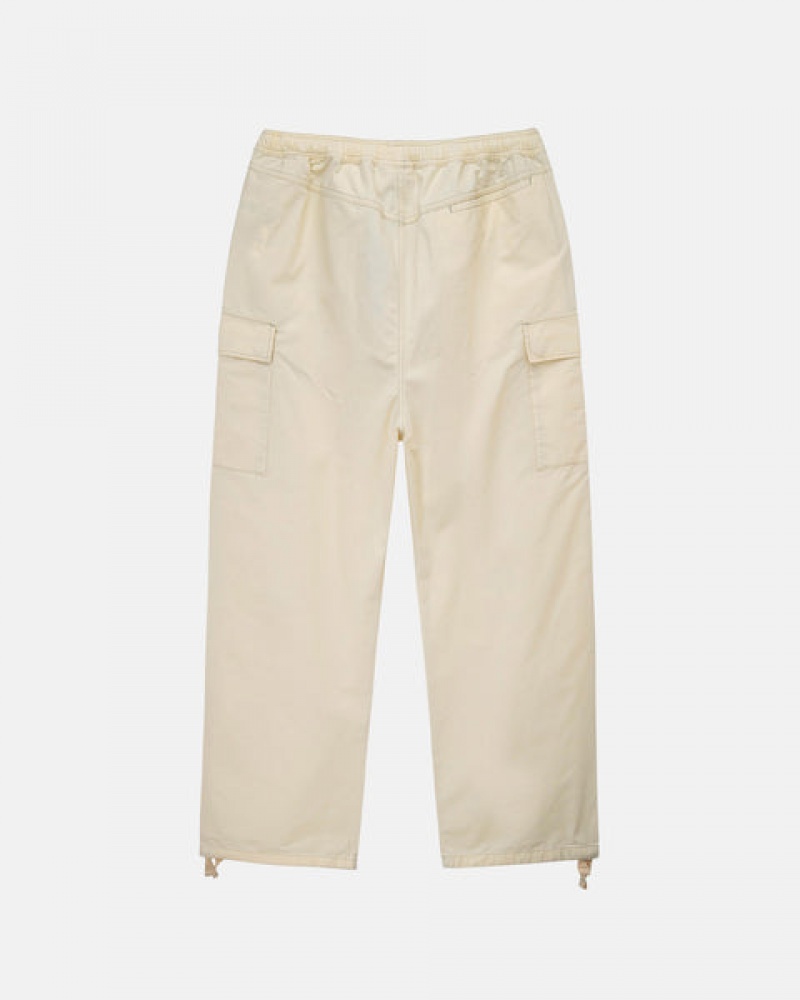 Stussy Beach Pant Ripstop Cargo Moški Hlače Kremna Slovenija | UZT-9563