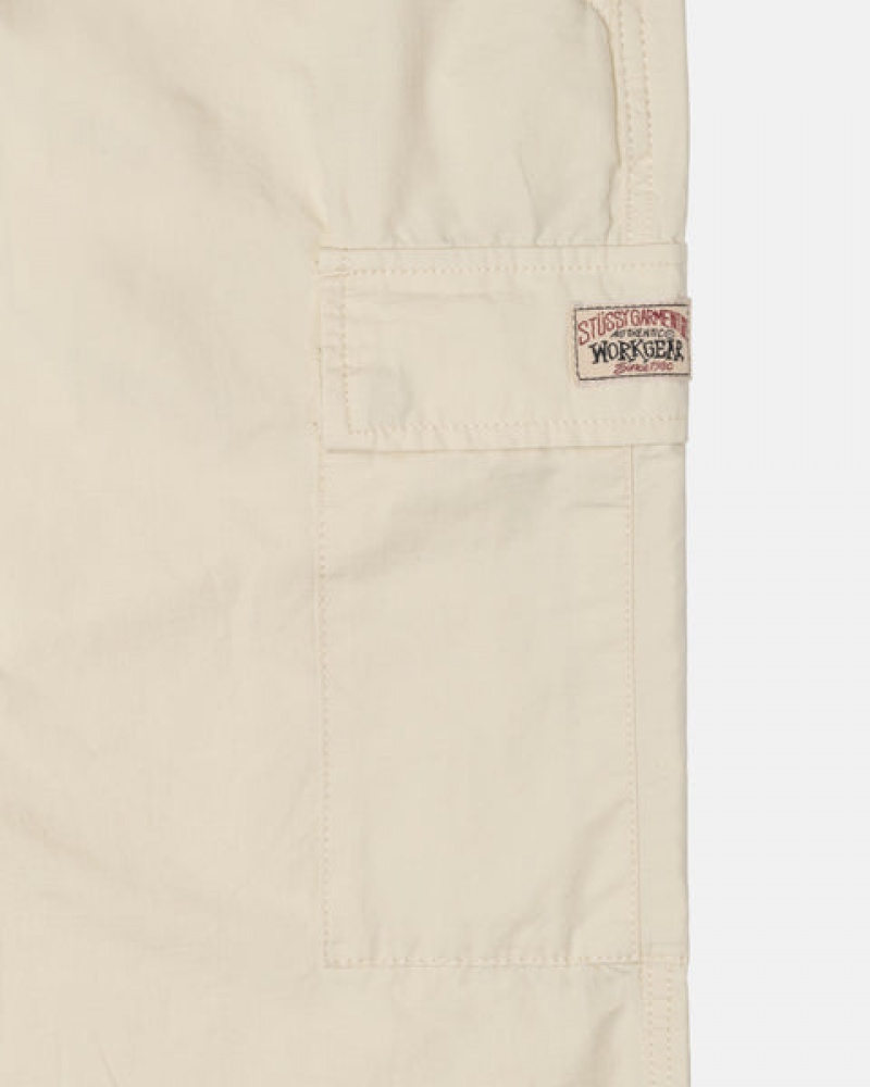 Stussy Beach Pant Ripstop Cargo Moški Hlače Kremna Slovenija | UZT-9563