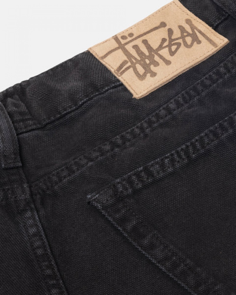 Stussy Big Ol' Jean Washed Canvas Moški Denim Črne Slovenija | PLS-1195