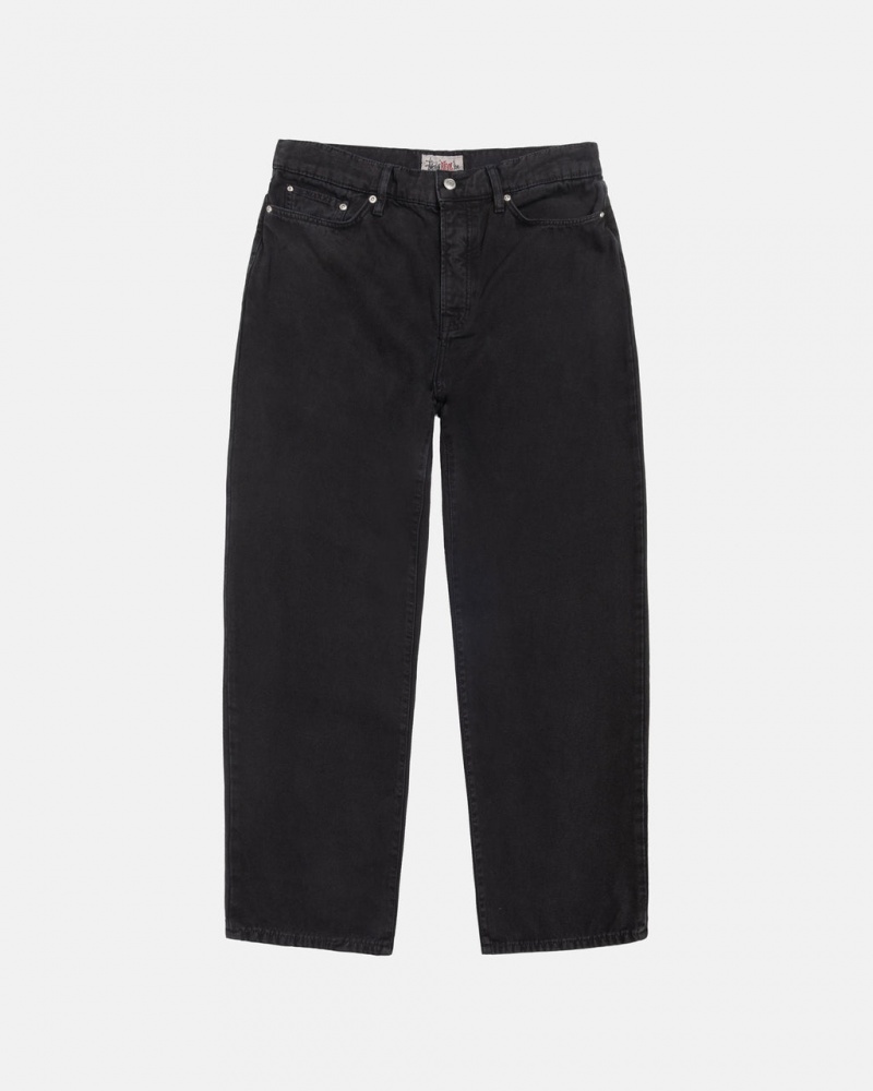 Stussy Big Ol\' Jean Washed Canvas Moški Denim Črne Slovenija | PLS-1195