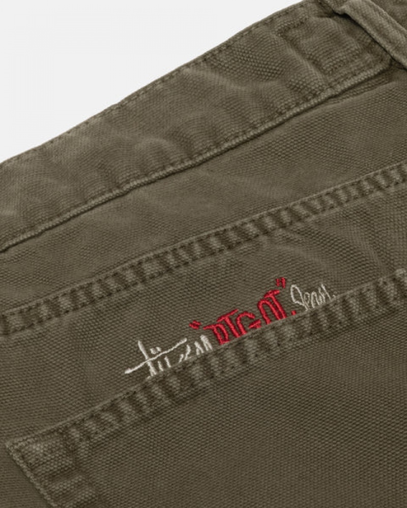 Stussy Big Ol' Jean Washed Canvas Moški Denim Olivno Zelene Slovenija | GSV-3419