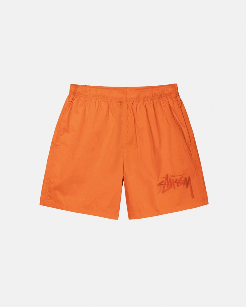 Stussy Big Stock Najlon Short Moški Kratke Hlače Oranžne Slovenija | GEH-5397