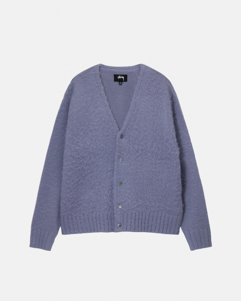 Stussy Brushed Cardigan Moški Puloverji Vijolične Slovenija | BZM-2762