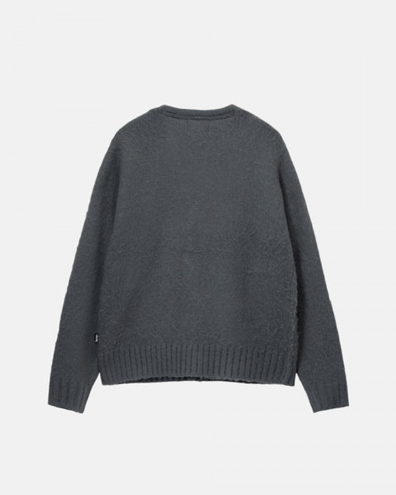 Stussy Brushed Cardigan Ženski Puloverji Charcoal Slovenija | EOP-8743