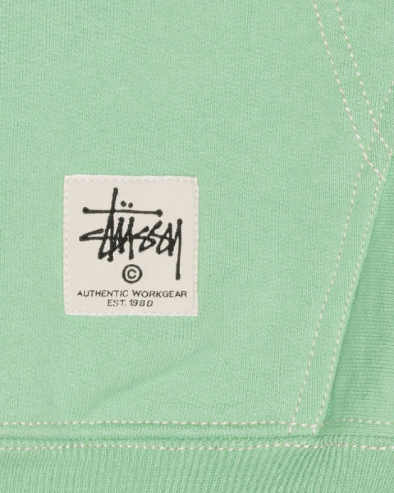 Stussy Contrast Stitch Label Hood Moški Puloverji Zelene Slovenija | YVA-3628