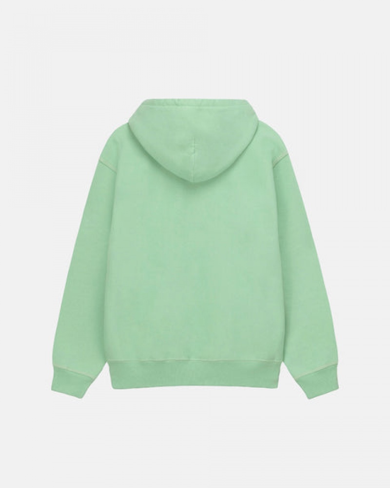 Stussy Contrast Stitch Label Hood Ženski Puloverji Zelene Slovenija | FUD-5486