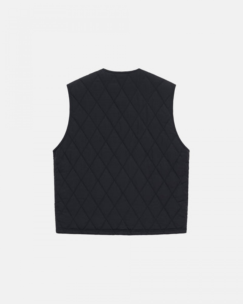 Stussy Diamond Prešite Vest Moški Telovnik Črne Slovenija | HKK-4403