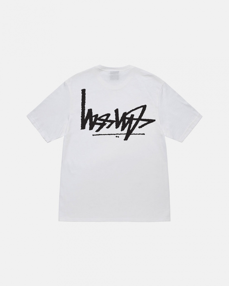 Stussy Flipped Tee Moški T Shirt Bele Slovenija | ZVK-7004