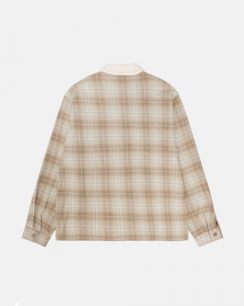 Stussy Frank Plaid Zip Shirt Ženski Srajce Rjave Slovenija | UBQ-7992