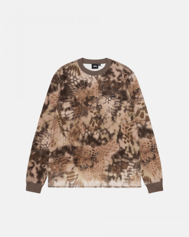 Stussy Kryptek Camo LS Thermal Moški Topi Rjave Slovenija | TNH-0774