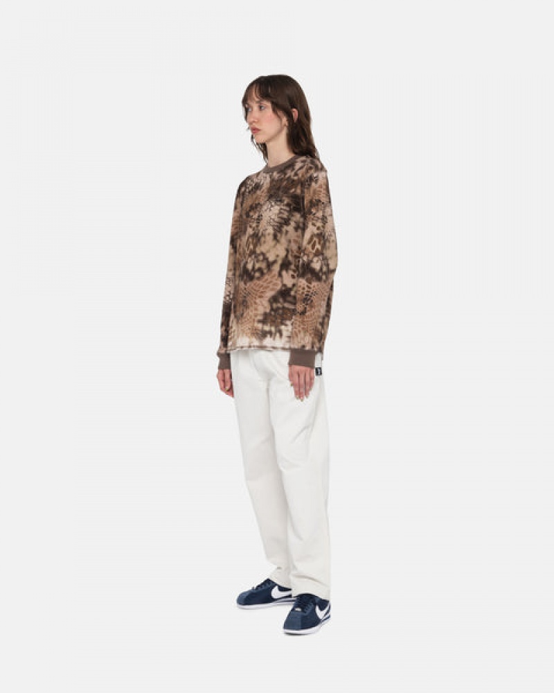 Stussy Kryptek Camo LS Thermal Moški Topi Rjave Slovenija | TNH-0774