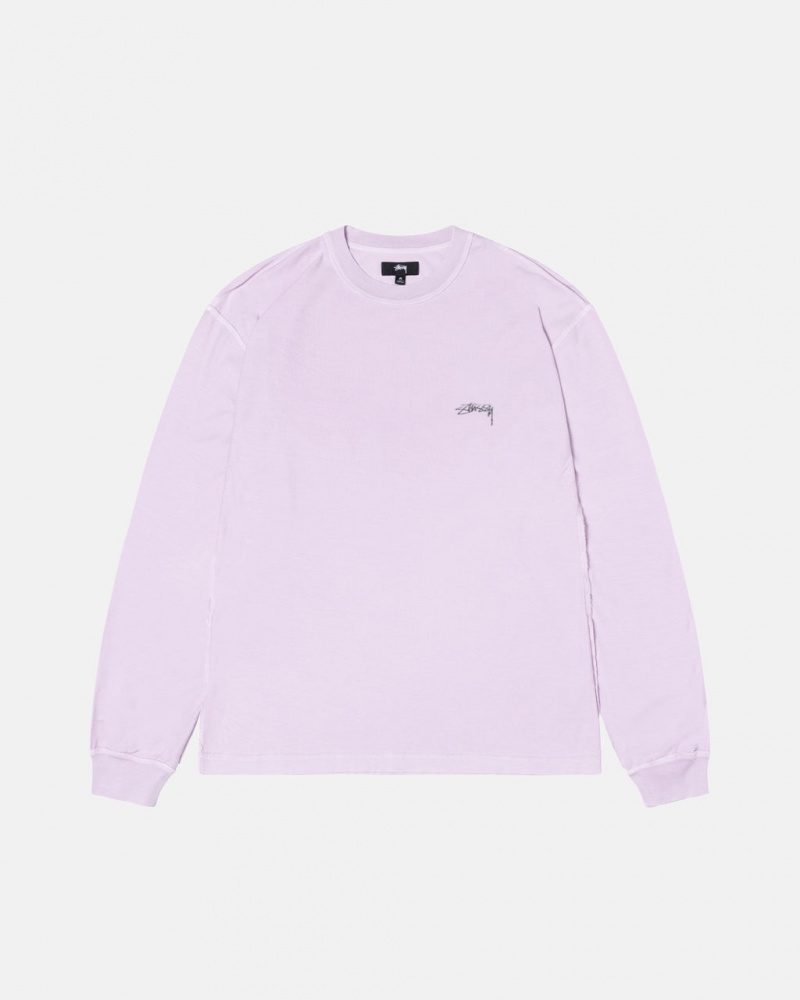 Stussy Lazy Ls Tee Moški Topi Vijolične Slovenija | PBW-1677