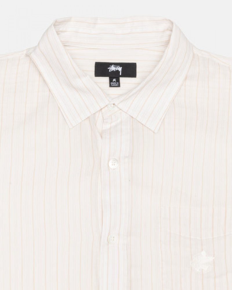 Stussy Light Weight Classic Shirt Moški Srajce Bele Slovenija | EEQ-7531