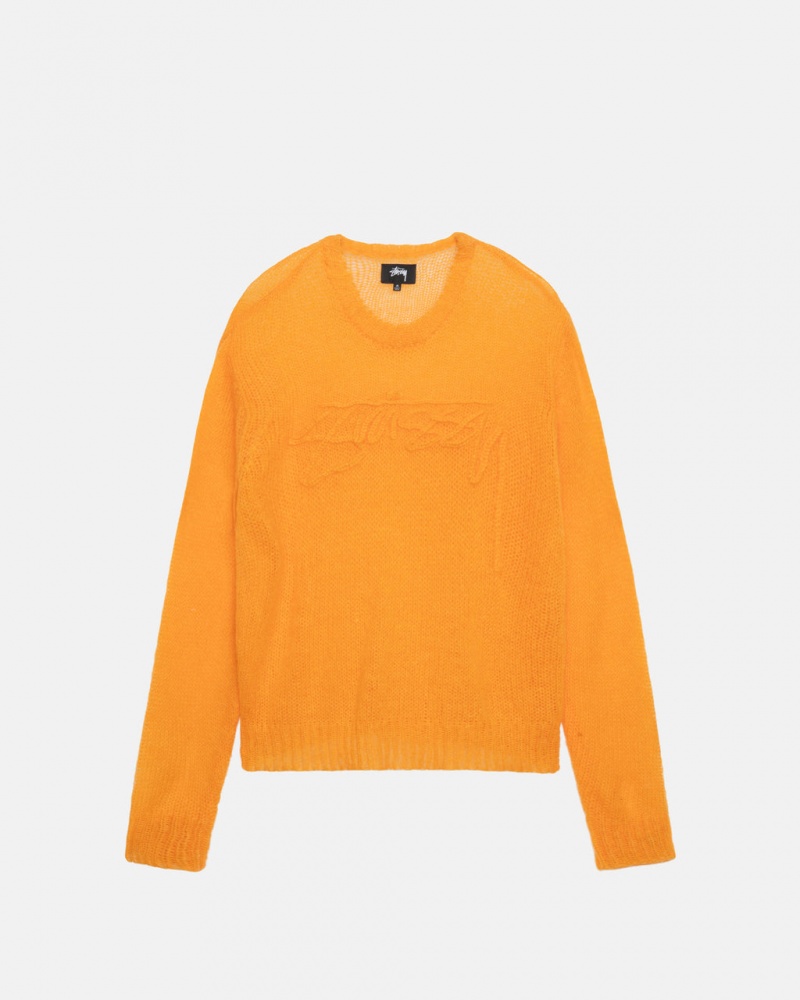 Stussy Loose Knit Sweater Moški Puloverji Oranžne Slovenija | PFU-9636