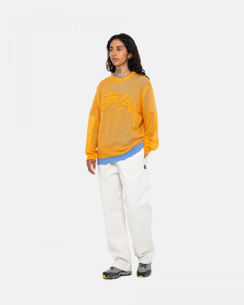 Stussy Loose Knit Sweater Ženski Puloverji Oranžne Slovenija | RKO-3761