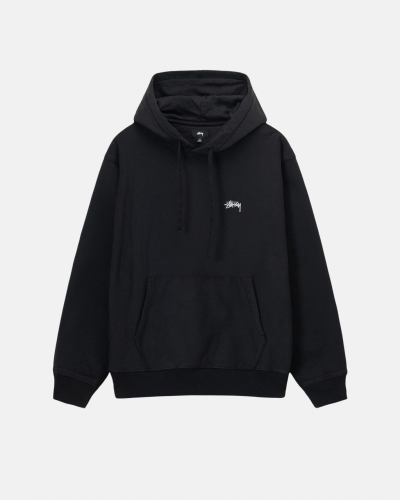 Stussy Overdyed Stock Logo Hoodie Moški Pulover s Kapuco Črne Slovenija | KPY-6511