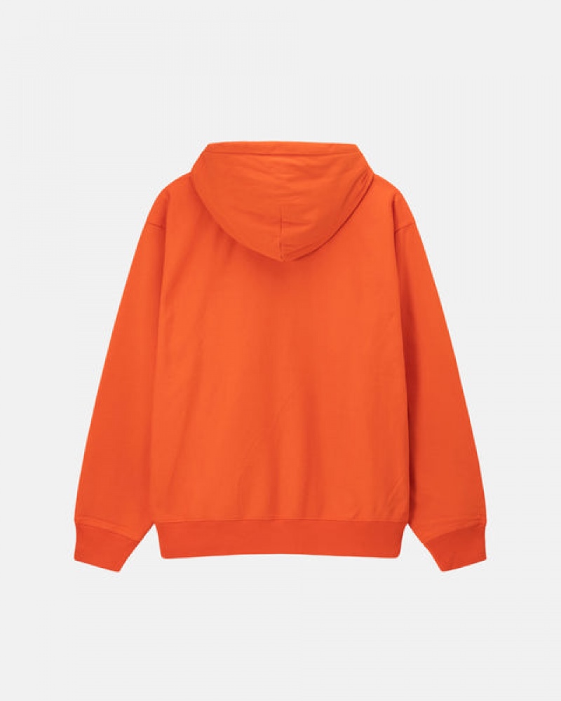 Stussy Overdyed Stock Logo Hoodie Moški Pulover s Kapuco Oranžne Slovenija | MUT-0728