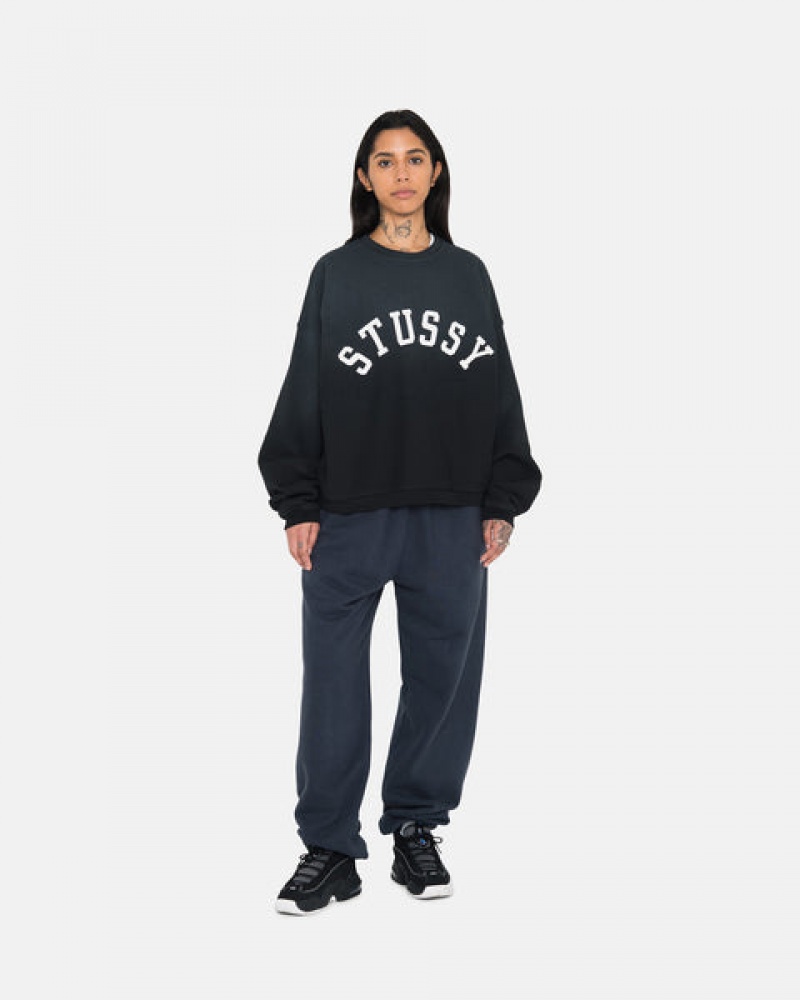 Stussy Overdyed Stock Logo Sweatpant Moški Trenirke Temno Modre Slovenija | OHG-0364