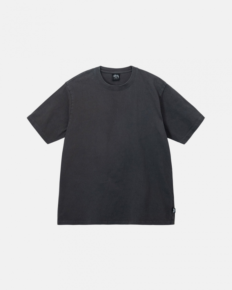 Stussy Pigment Dyed Crew Moški T Shirt Črne Slovenija | VSU-1416