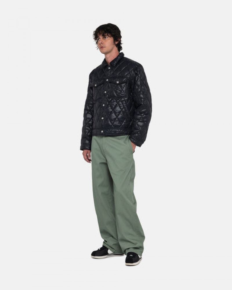 Stussy Ranch Jacket Prešite Najlon Moški Jakne Črne Slovenija | ZXY-8244