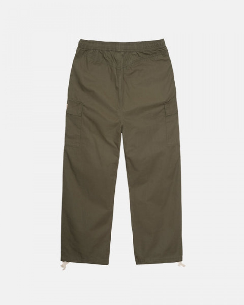 Stussy Ripstop Cargo Beach Pant Moški Hlače Olivno Zelene Slovenija | DMR-3498