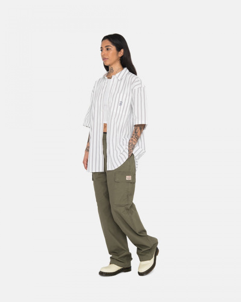 Stussy Ripstop Cargo Beach Pant Ženski Hlače Olivno Zelene Slovenija | TXI-7001