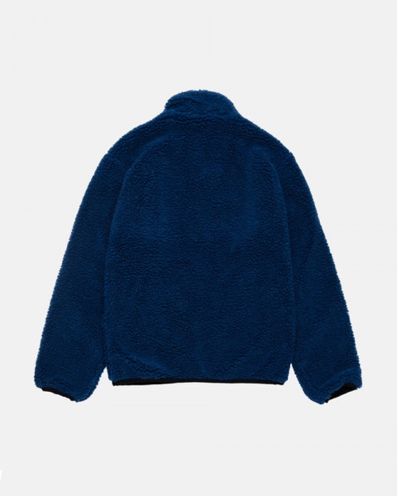 Stussy Sherpa Reversible Jacket Moški Jakne Modre Slovenija | MNU-5704