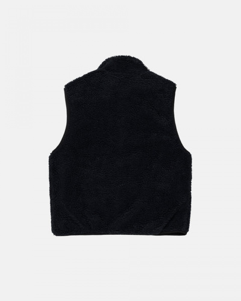 Stussy Sherpa Reversible Vest Moški Telovnik Črne Slovenija | KRY-6347