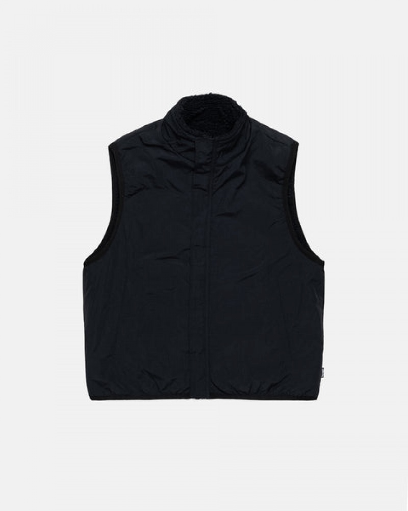 Stussy Sherpa Reversible Vest Moški Telovnik Črne Slovenija | KRY-6347