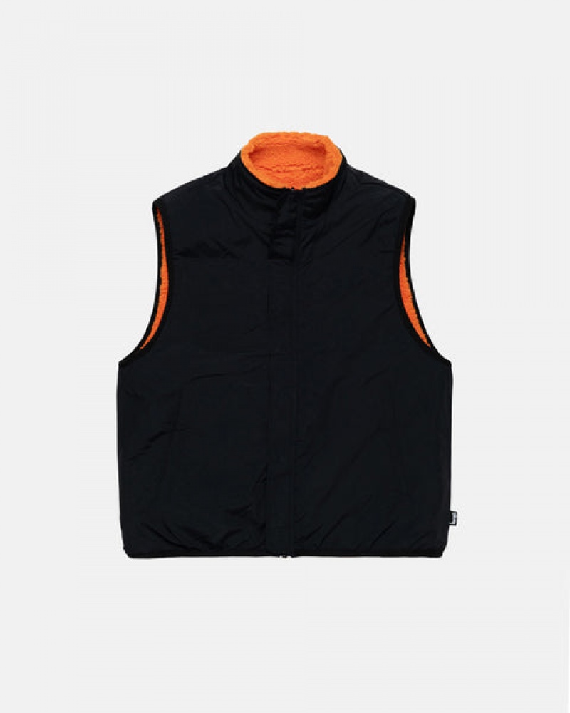 Stussy Sherpa Reversible Vest Moški Telovnik Rumene Slovenija | WQE-0690