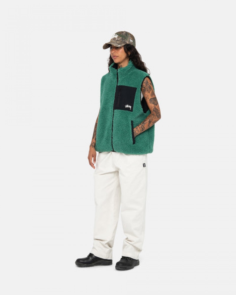 Stussy Sherpa Reversible Vest Ženski Telovnik Turkizna Slovenija | ESA-8447