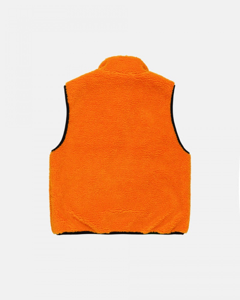 Stussy Sherpa Reversible Vest Ženski Telovnik Rumene Slovenija | YWH-2070