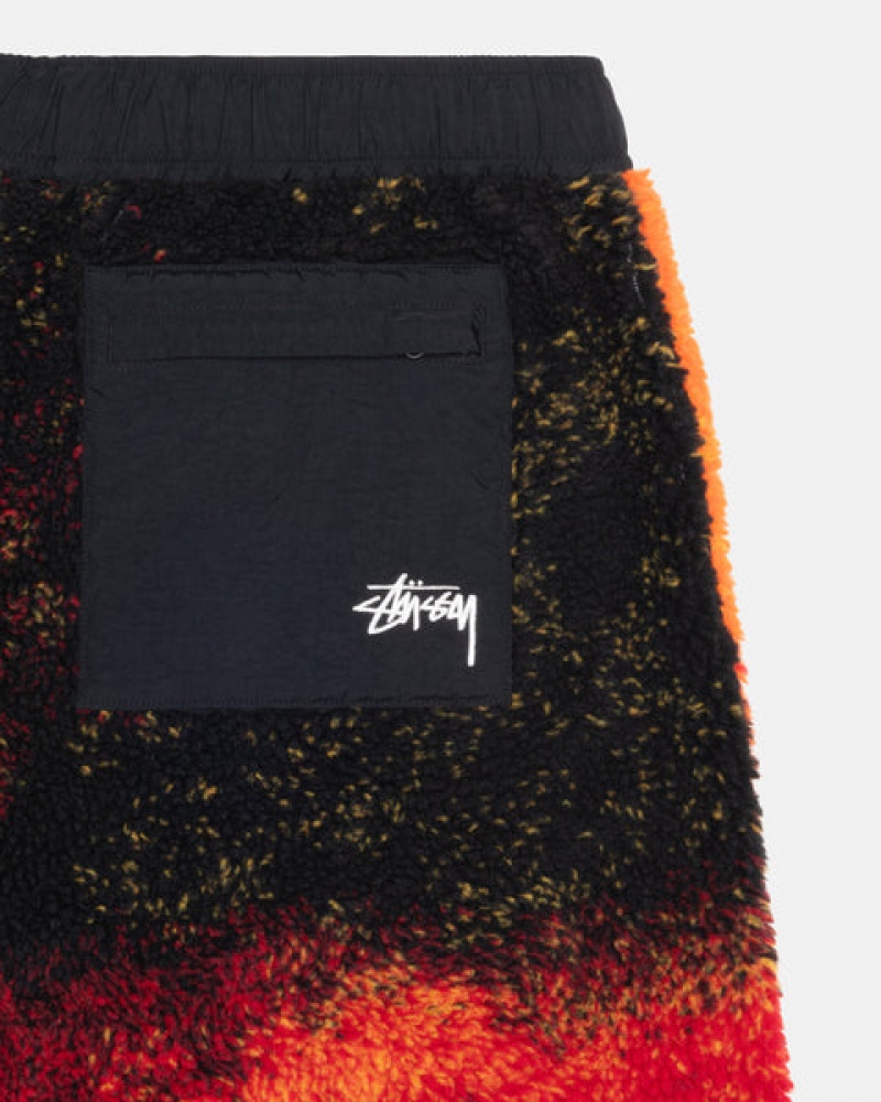 Stussy Sherpa Short Moški Kratke Hlače Črne Rdeče Slovenija | VZU-6277