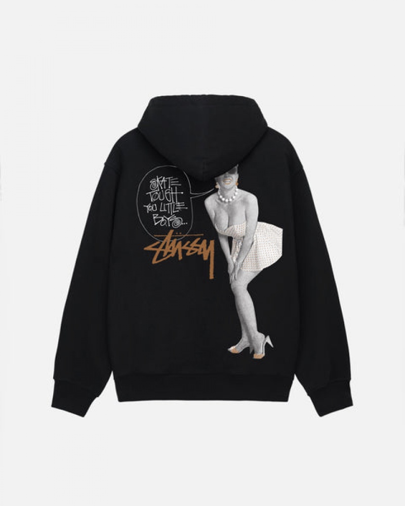 Stussy Skate Tough Zip Hoodie Moški Pulover s Kapuco Črne Slovenija | PYB-4582