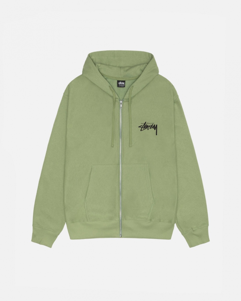 Stussy Skate Tough Zip Hoodie Ženski Pulover s Kapuco Zelene Slovenija | ZZQ-9207