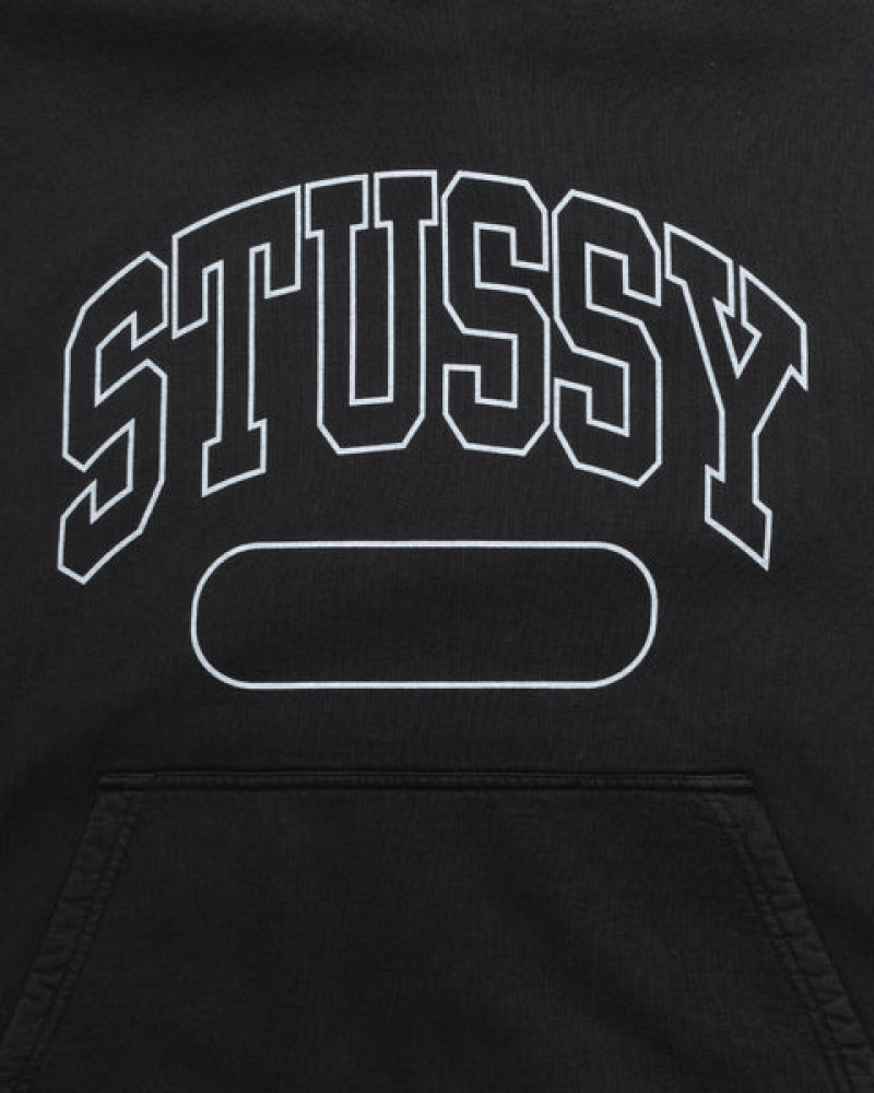 Stussy Ss Boxy Cropped Hoodie Moški Pulover s Kapuco Črne Slovenija | MUU-5501