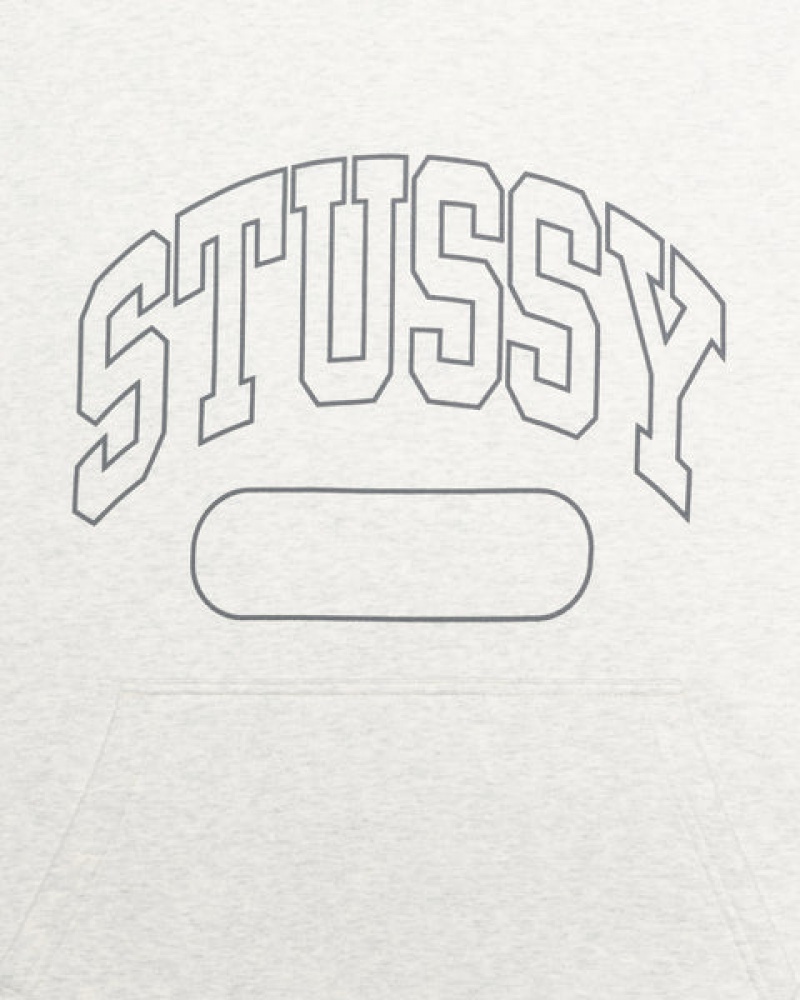 Stussy Ss Boxy Cropped Hoodie Moški Pulover s Kapuco Sive Slovenija | BYN-5630