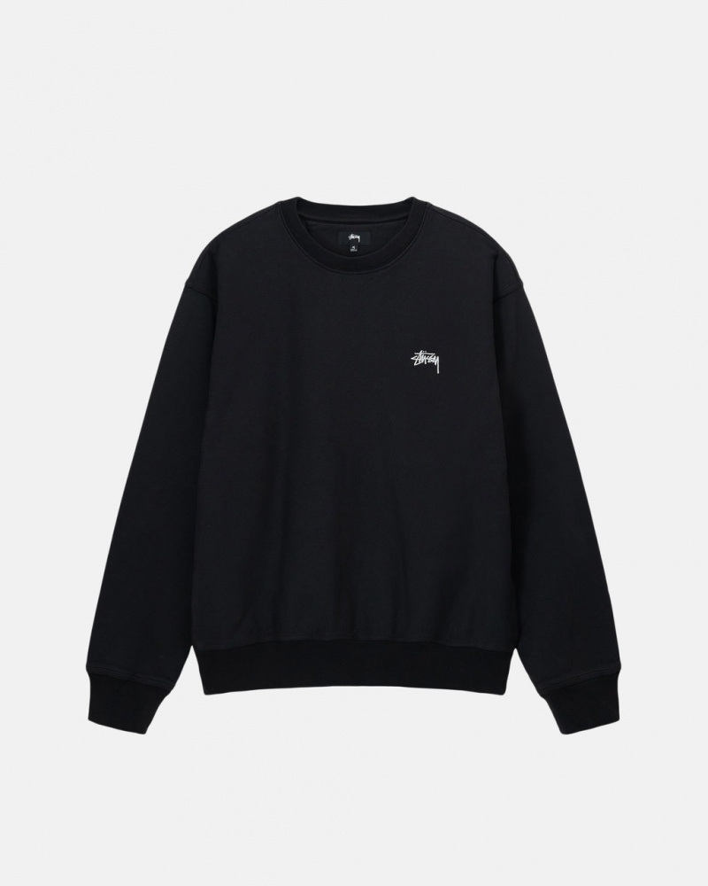 Stussy Stock Logo Crew Moški Puloverji Črne Slovenija | SSO-2527